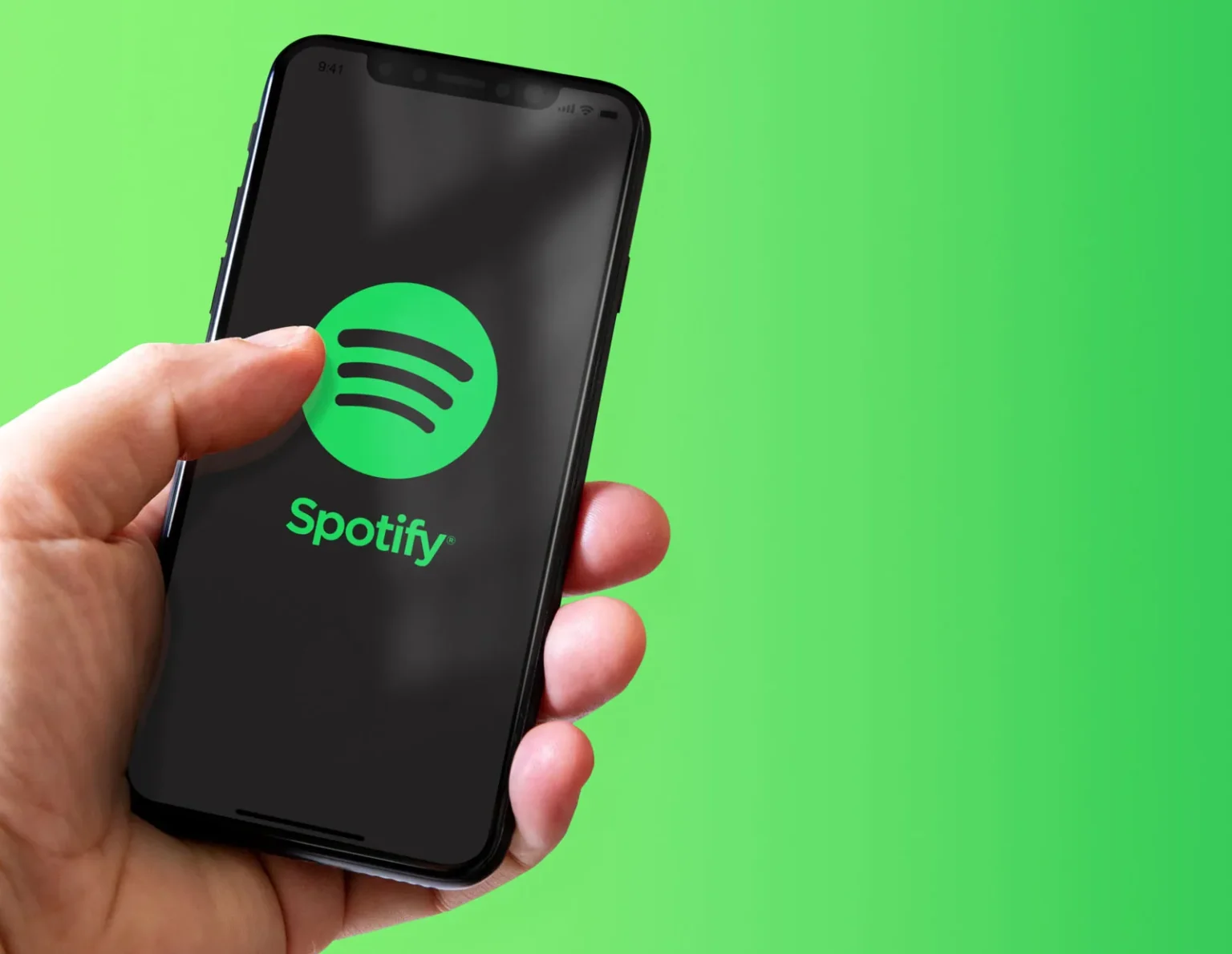 Spotify logo cellphone