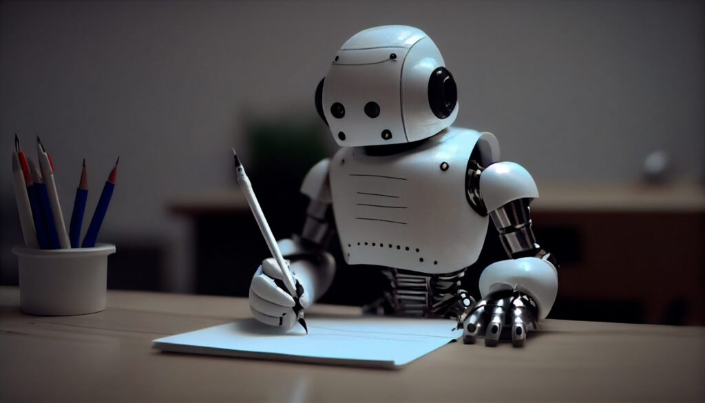 ai writer robot writing like human author blogger generative ai
