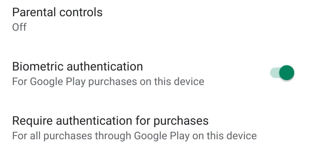 google play biometric