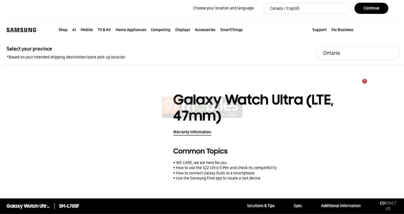 Samsung Yeni Galaxy Watch Ultra Modelini Doğruladı