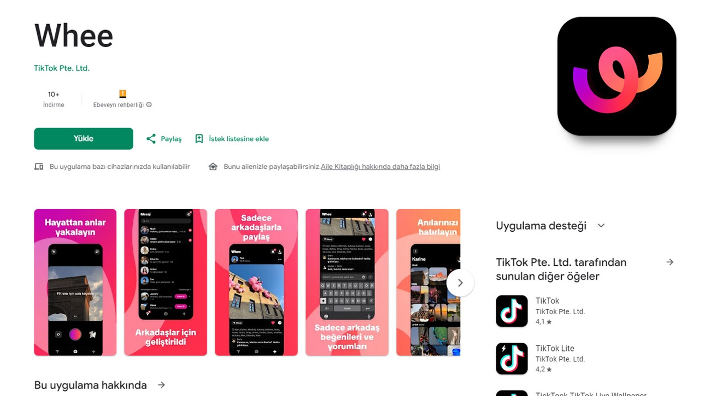 TikTok Launches New Photo Sharing App 'Whee'