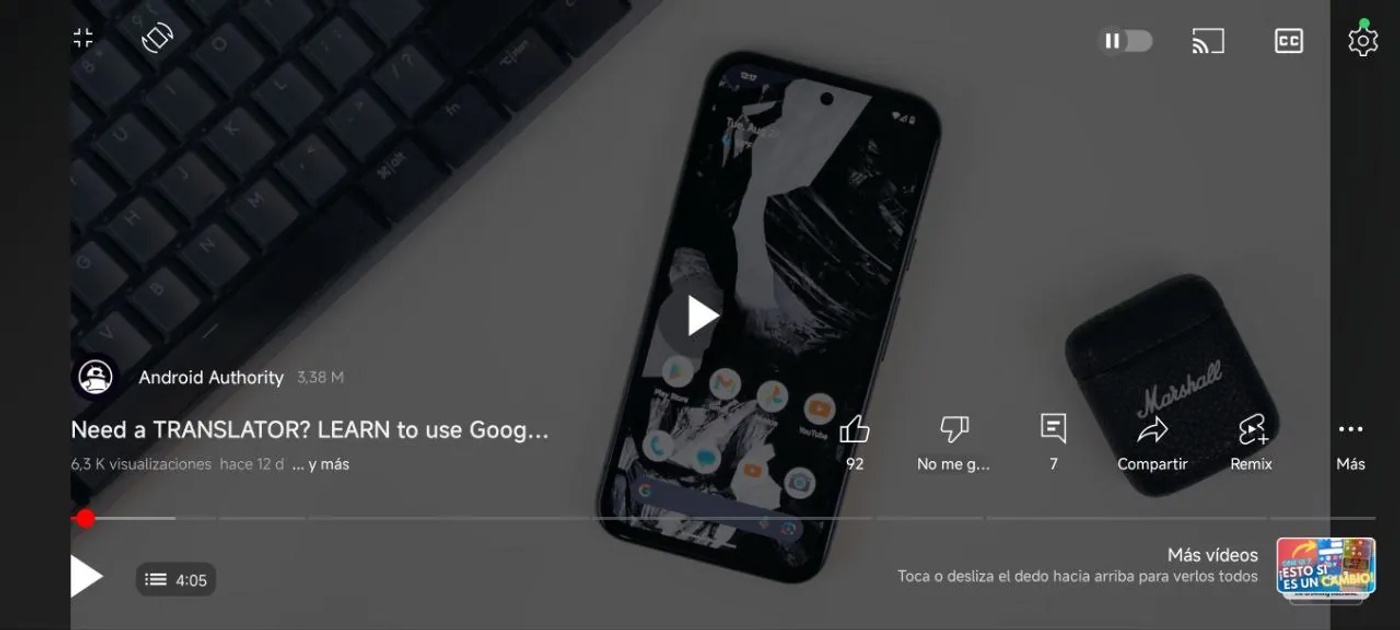 YouTube Android için Yeni Video Oynatma Arayüzünü Test Ediyor